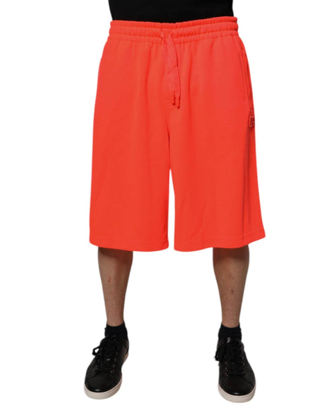 Dolce & Gabbana Red Polyester Mid Waist Men Bermuda Shorts - Hilstor