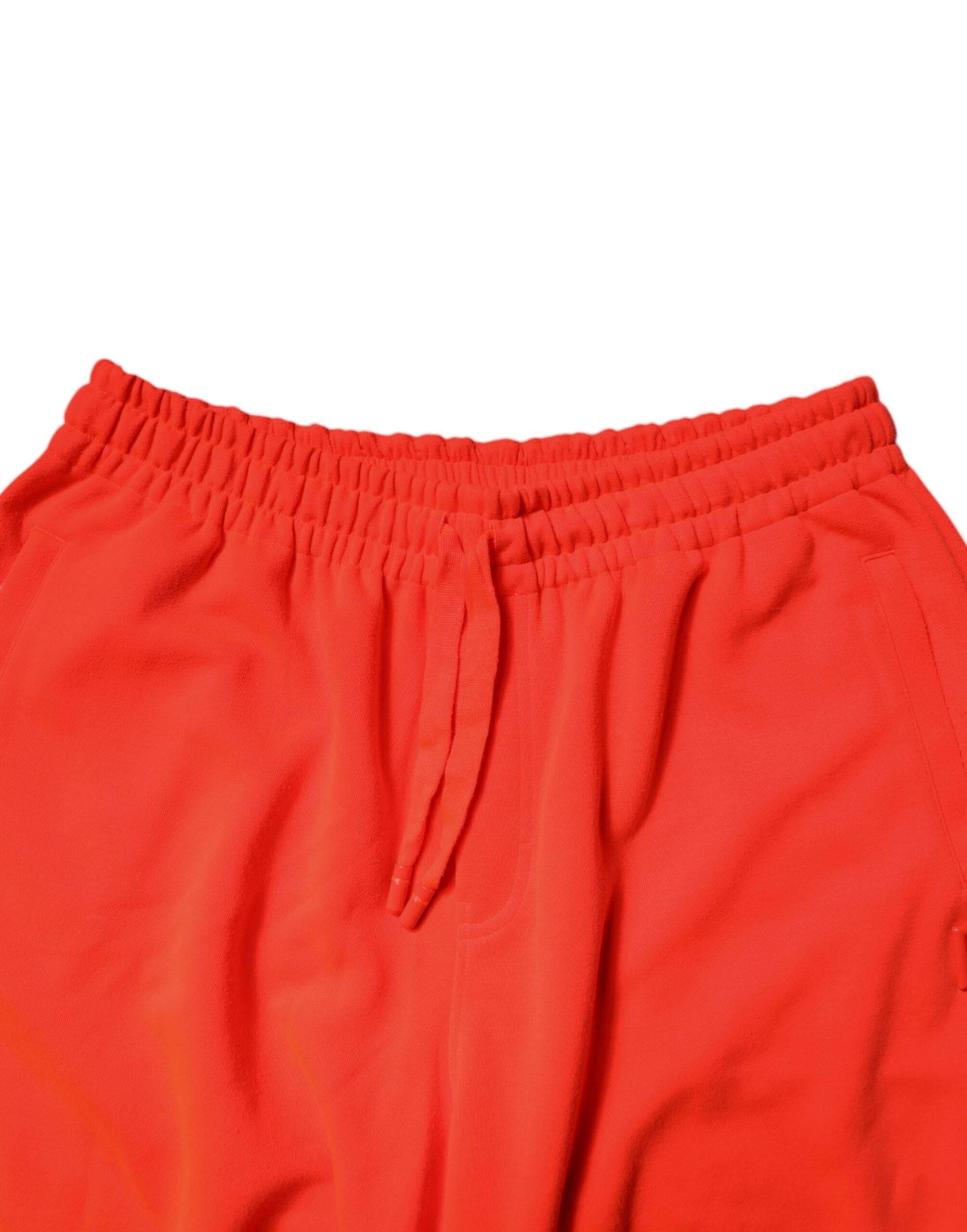 Dolce & Gabbana Red Polyester Mid Waist Men Bermuda Shorts - Hilstor