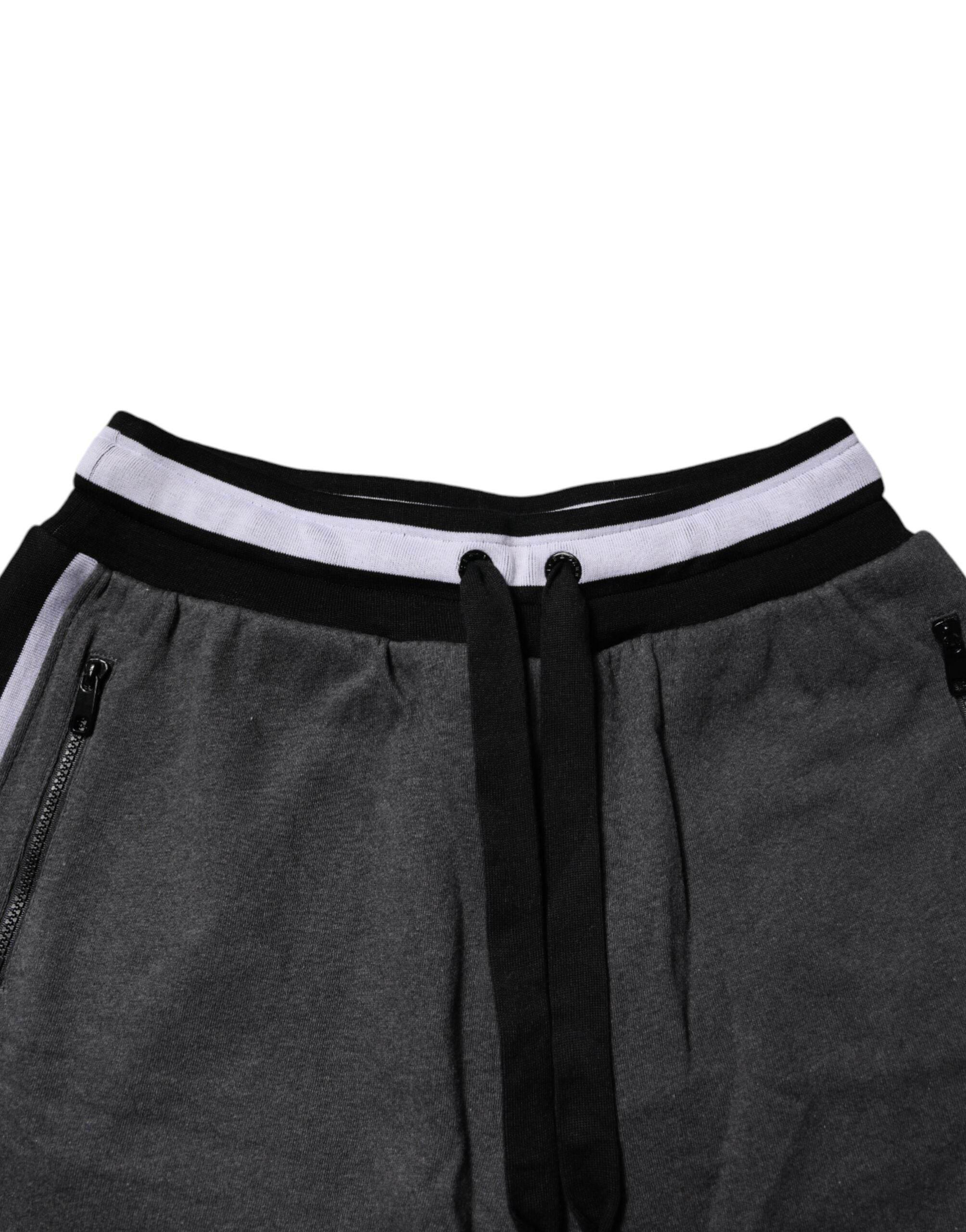 Dolce & Gabbana Dark Gray Cotton Bermuda Sweatshorts Shorts - Hilstor