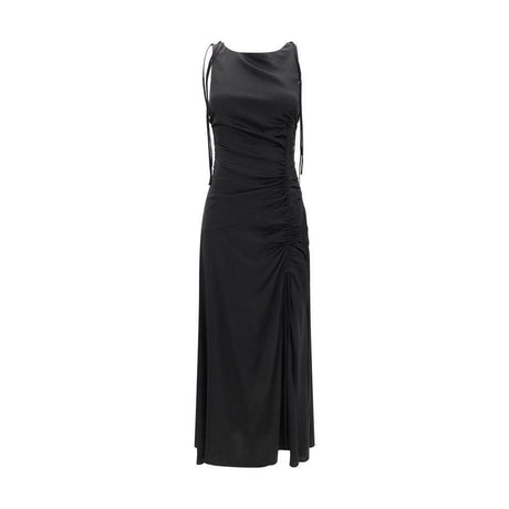 Ganni Satin Long Dress - Hilstor