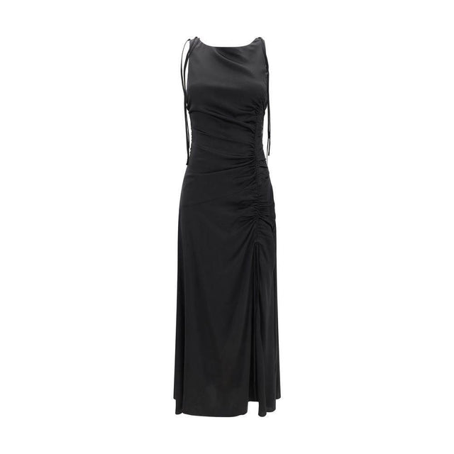 Ganni Satin Long Dress - Hilstor
