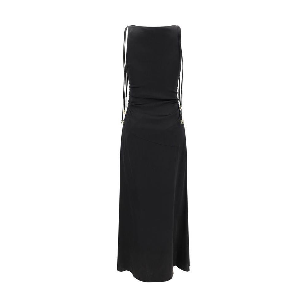 Ganni Satin Long Dress - Hilstor