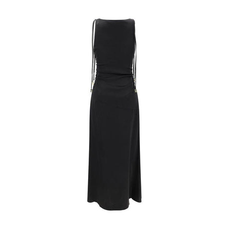 Ganni Satin Long Dress - Hilstor
