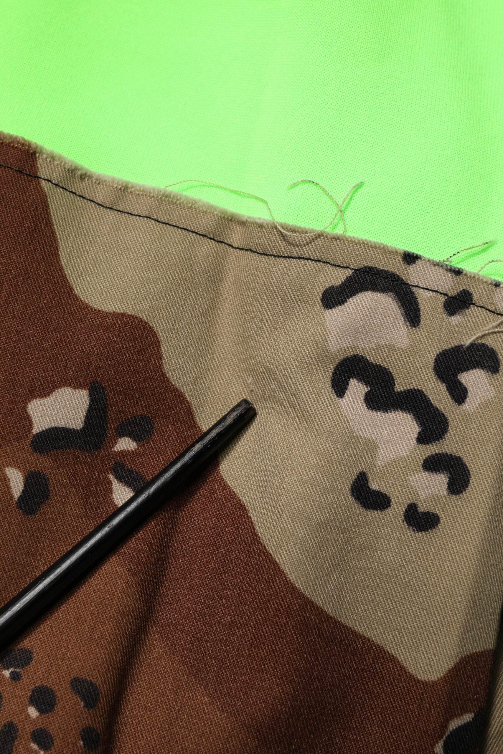 Dolce & Gabbana Green Patchwork Cargo Bermuda Shorts - Hilstor