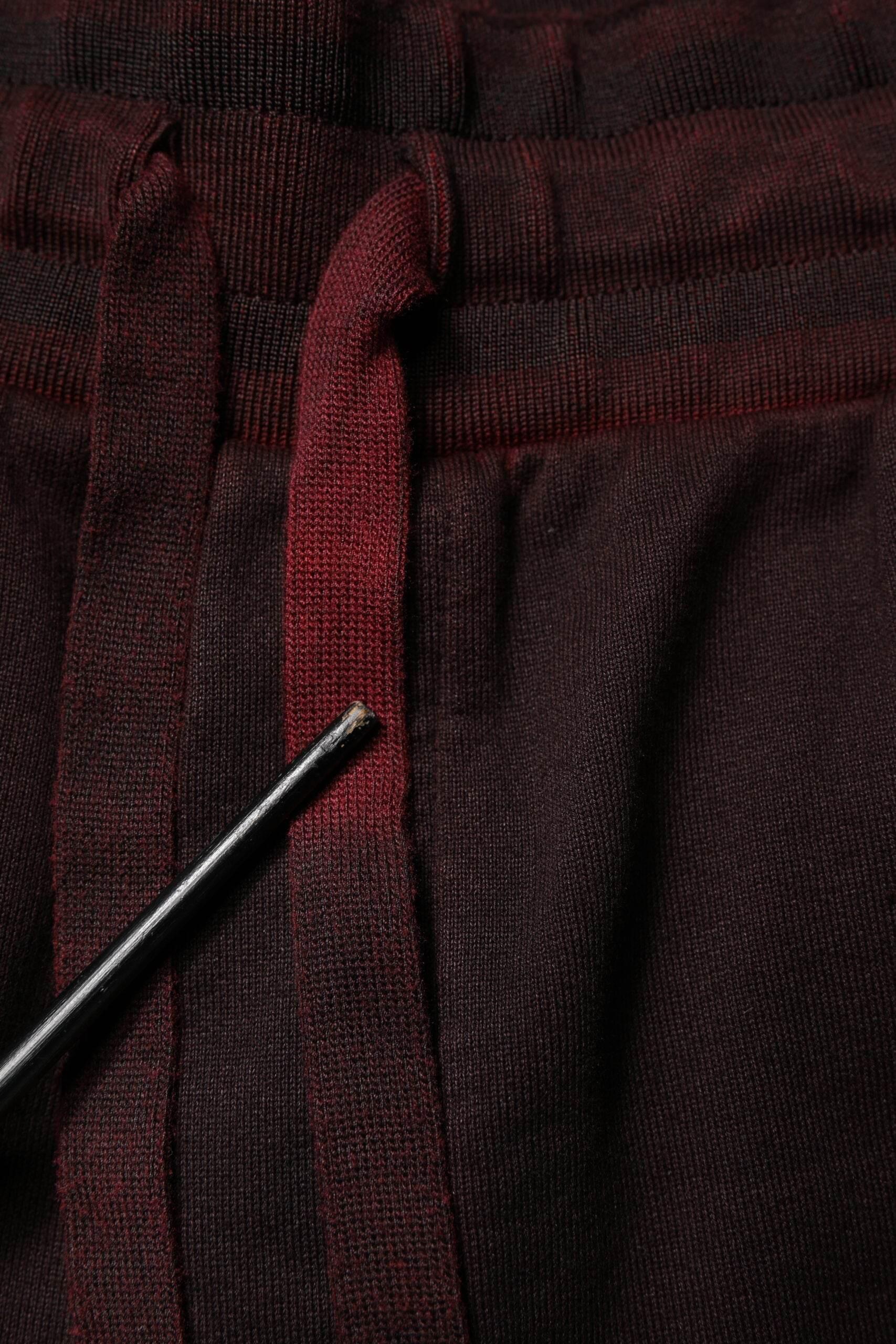 Dolce & Gabbana Bordeaux Cotton Bermuda Sweatshorts Shorts - Hilstor