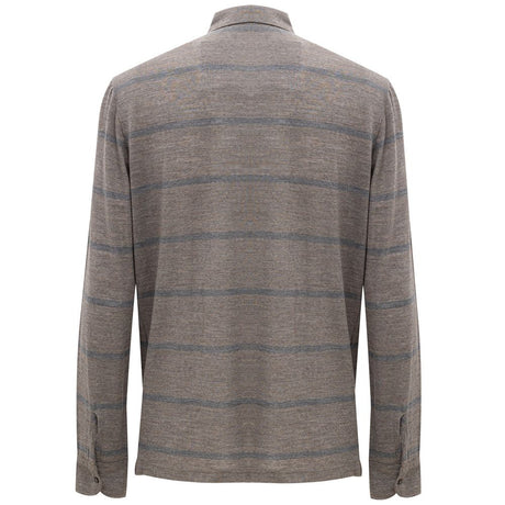 Corneliani Bicolor Wool Polo Shirt