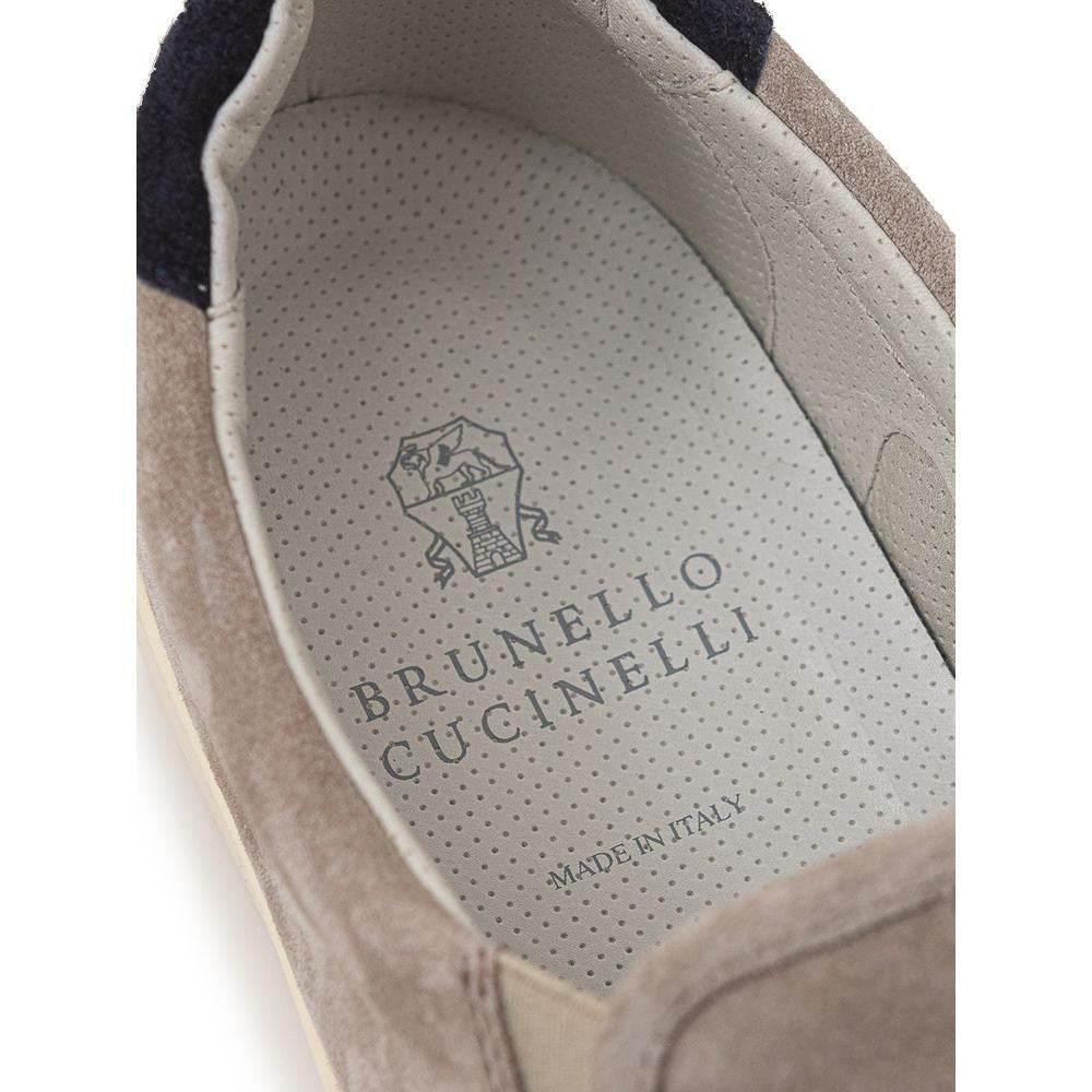 Brunello Cucinelli Beige Leather Sneaker - Hilstor