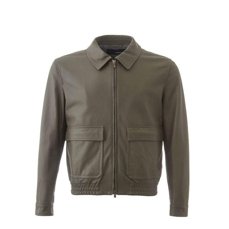 Lardini Green Leather Jacket - Hilstor