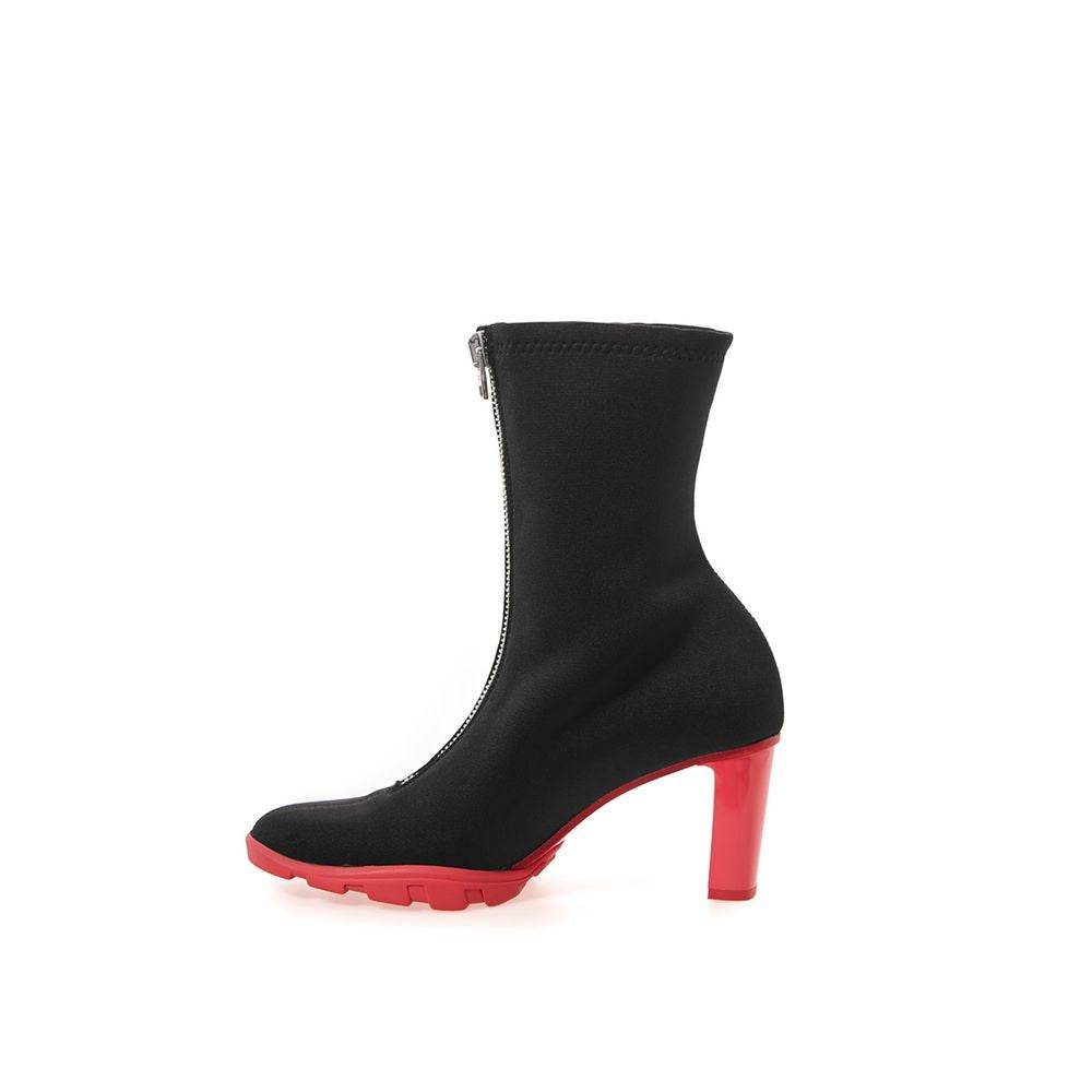 Alexander McQueen Black Neoprene Boot - Hilstor