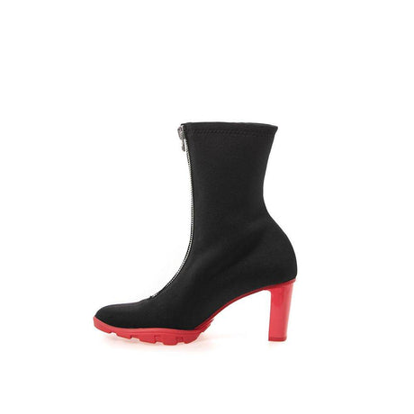 Alexander McQueen Black Neoprene Boot - Hilstor