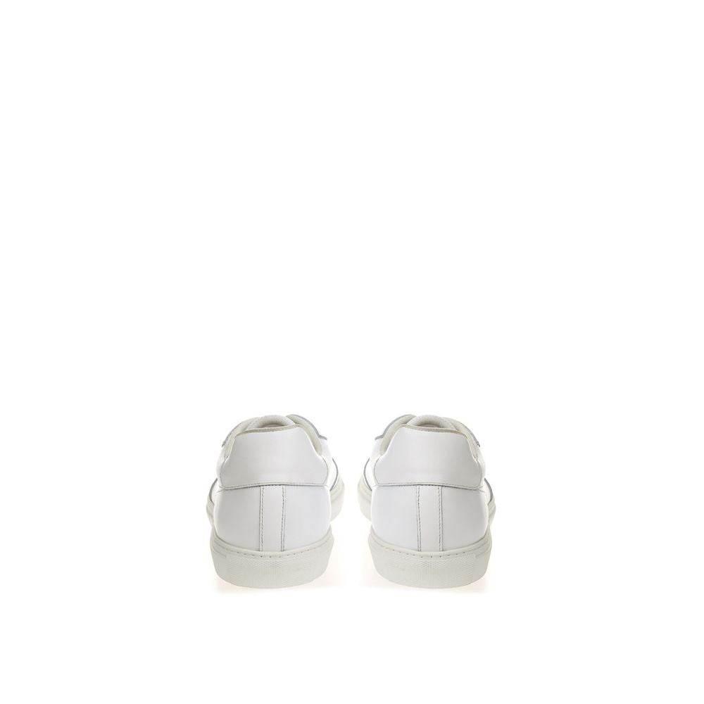 Roberto Cavalli White Leather Sneakers Luxe Footwear - Hilstor