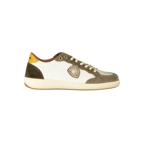 Blauer White Polyester Sneaker - Hilstor