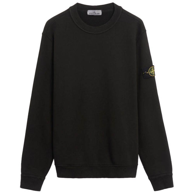 Stone Island Black Cotton Sweater - Hilstor