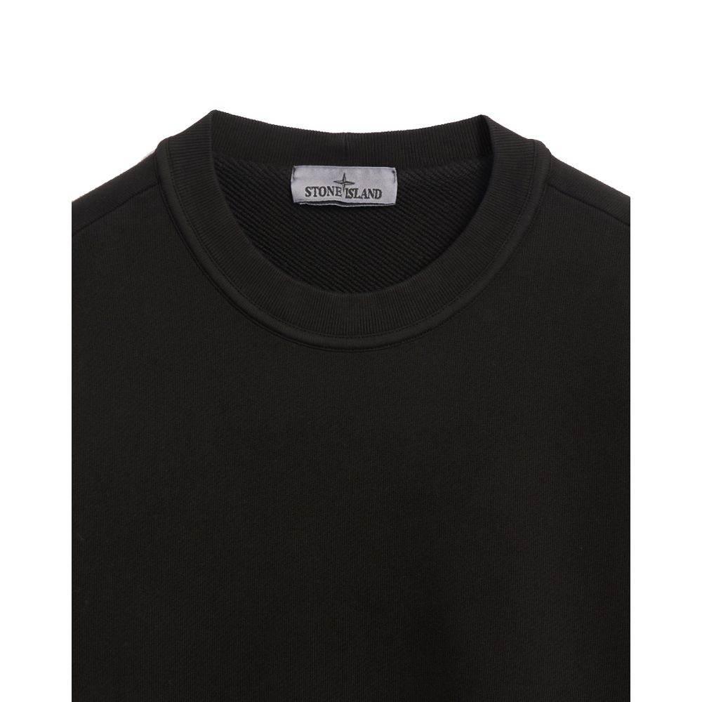 Stone Island Black Cotton Sweater - Hilstor