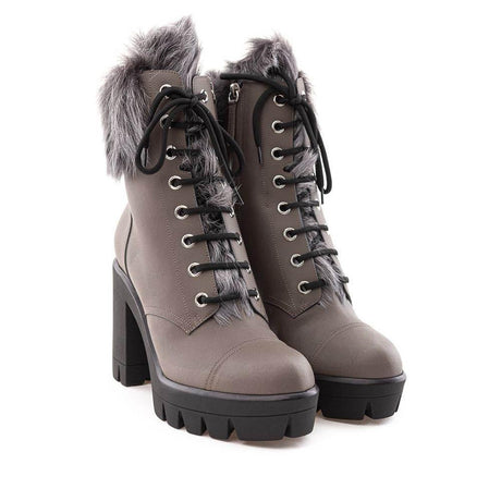 Giuseppe Zanotti Gray Eco Leather Boot - Hilstor