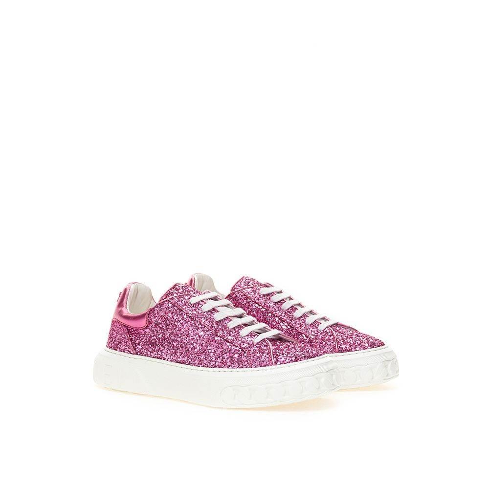 Casadei Fuchsia Elegance Leather Sneakers - Hilstor
