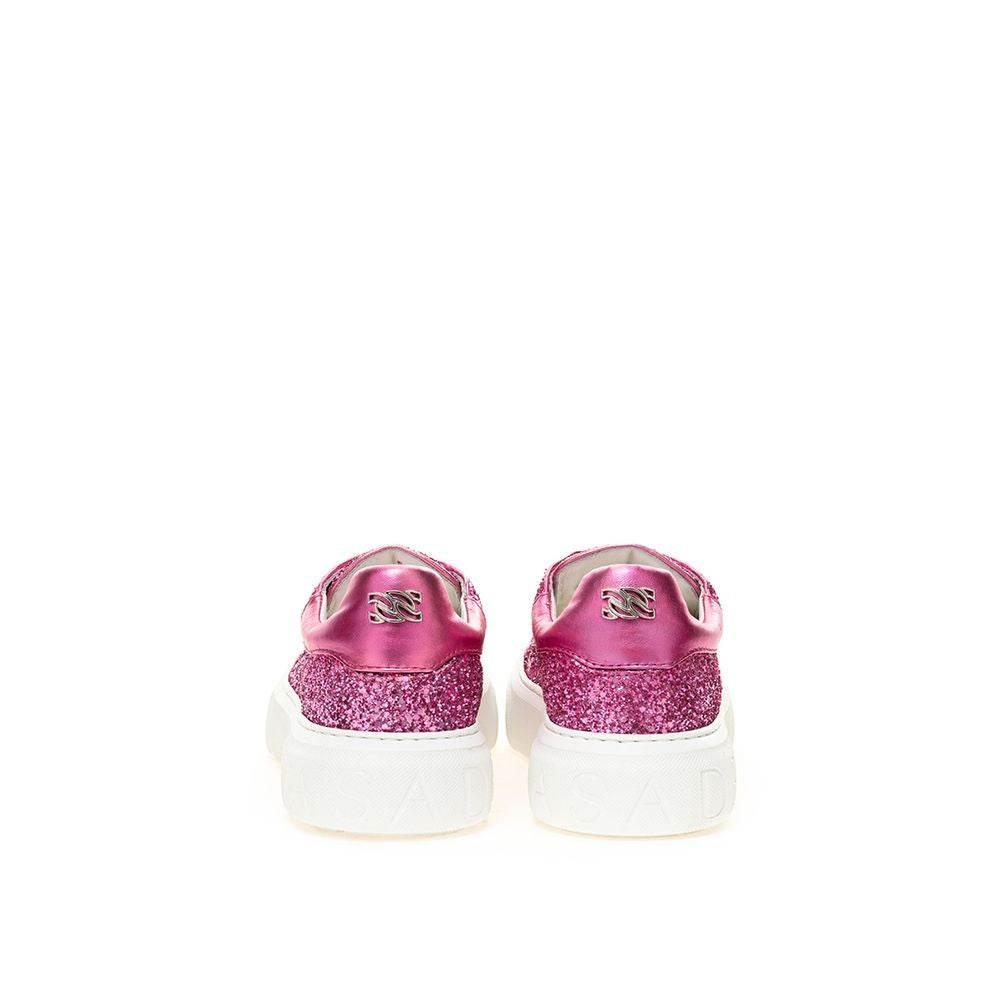 Casadei Fuchsia Elegance Leather Sneakers - Hilstor