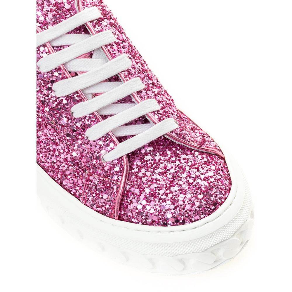 Casadei Fuchsia Elegance Leather Sneakers - Hilstor