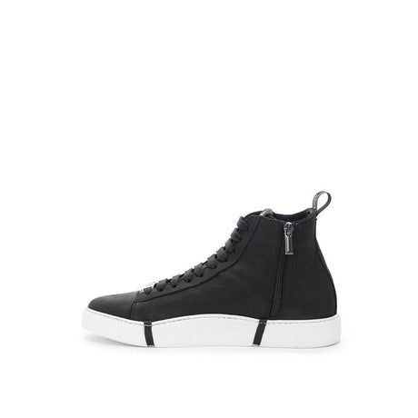 Roberto Cavalli Elegant Suede Sneakers in Chic Black - Hilstor