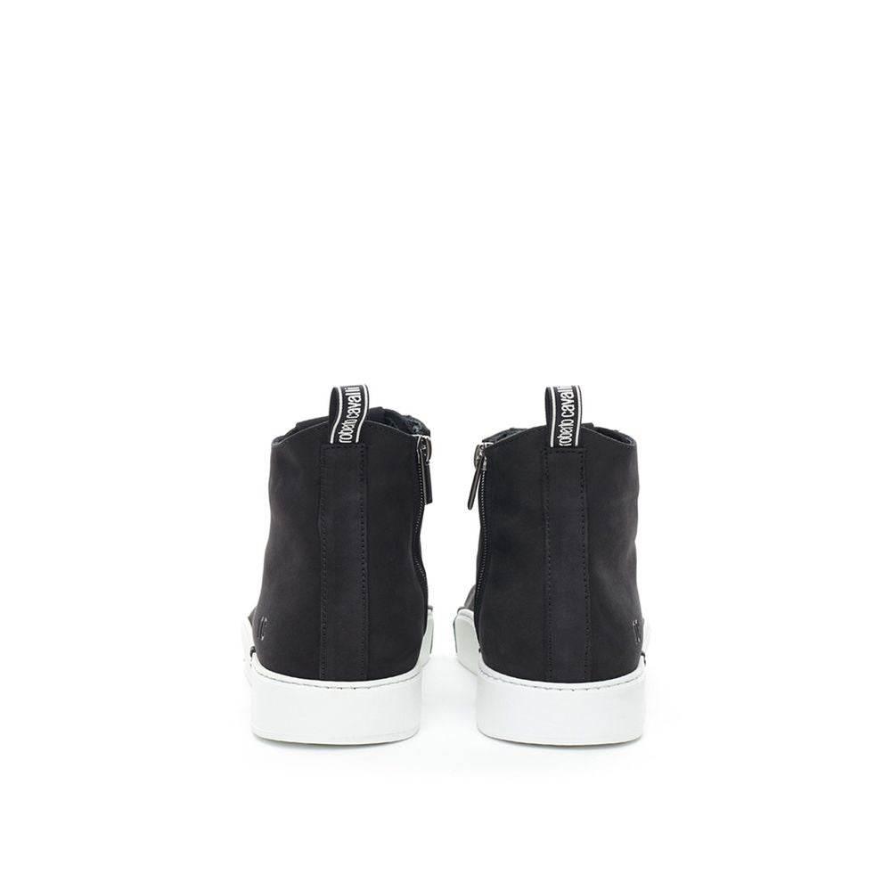 Roberto Cavalli Elegant Suede Sneakers in Chic Black - Hilstor