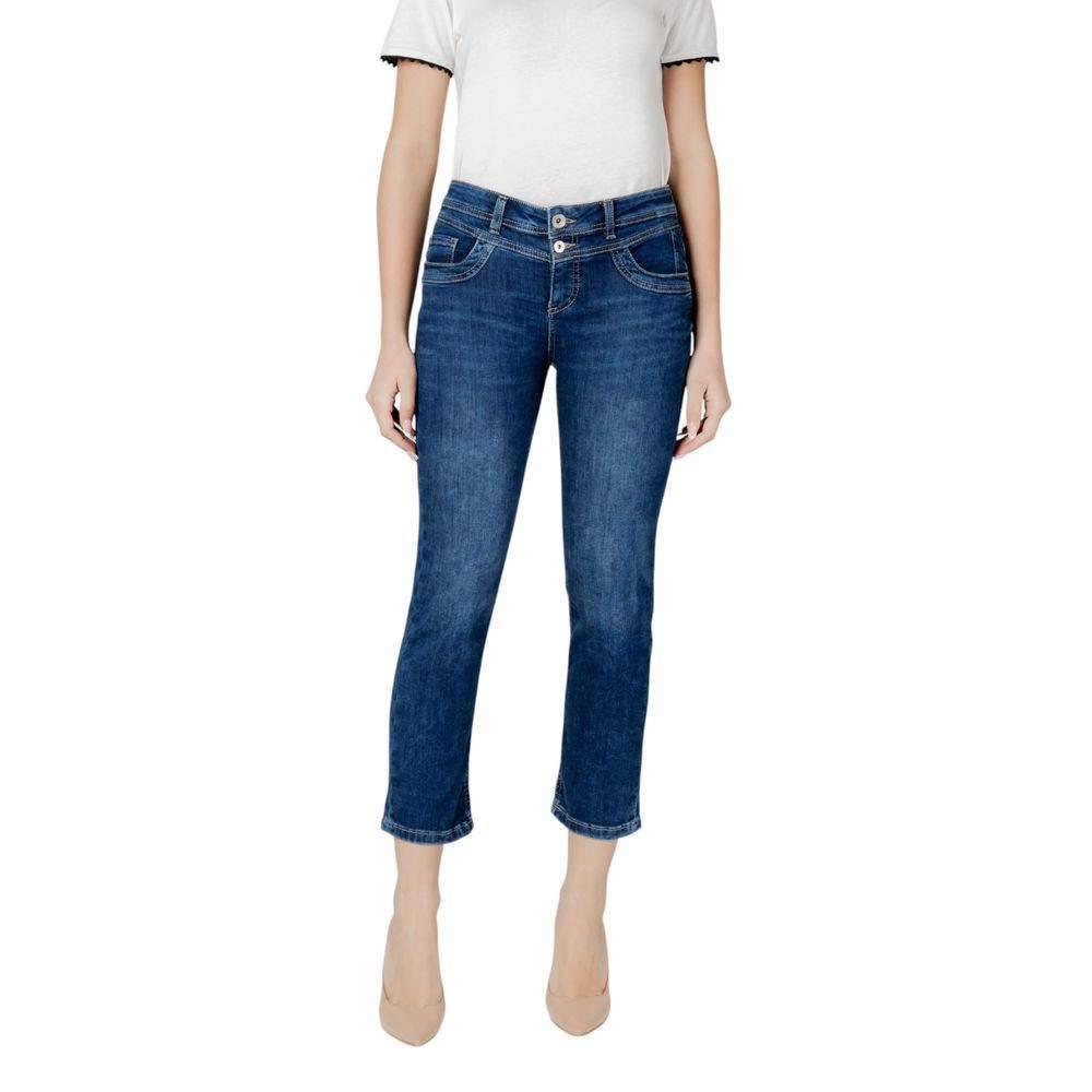 Street One Blue Cotton Jeans & Pant - Hilstor