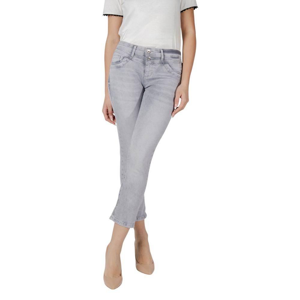 Street One Gray Cotton Slim Fit Jean - Hilstor
