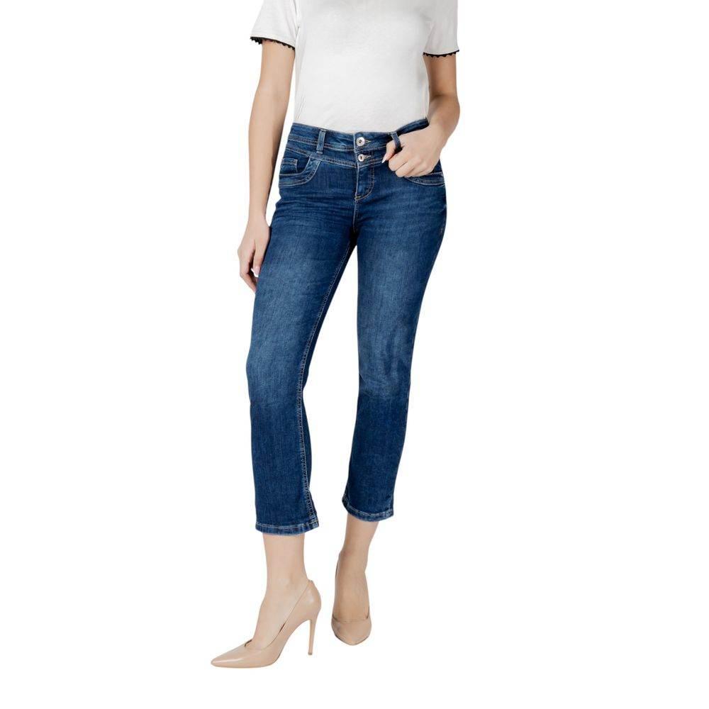 Street One Blue Cotton Jeans & Pant - Hilstor
