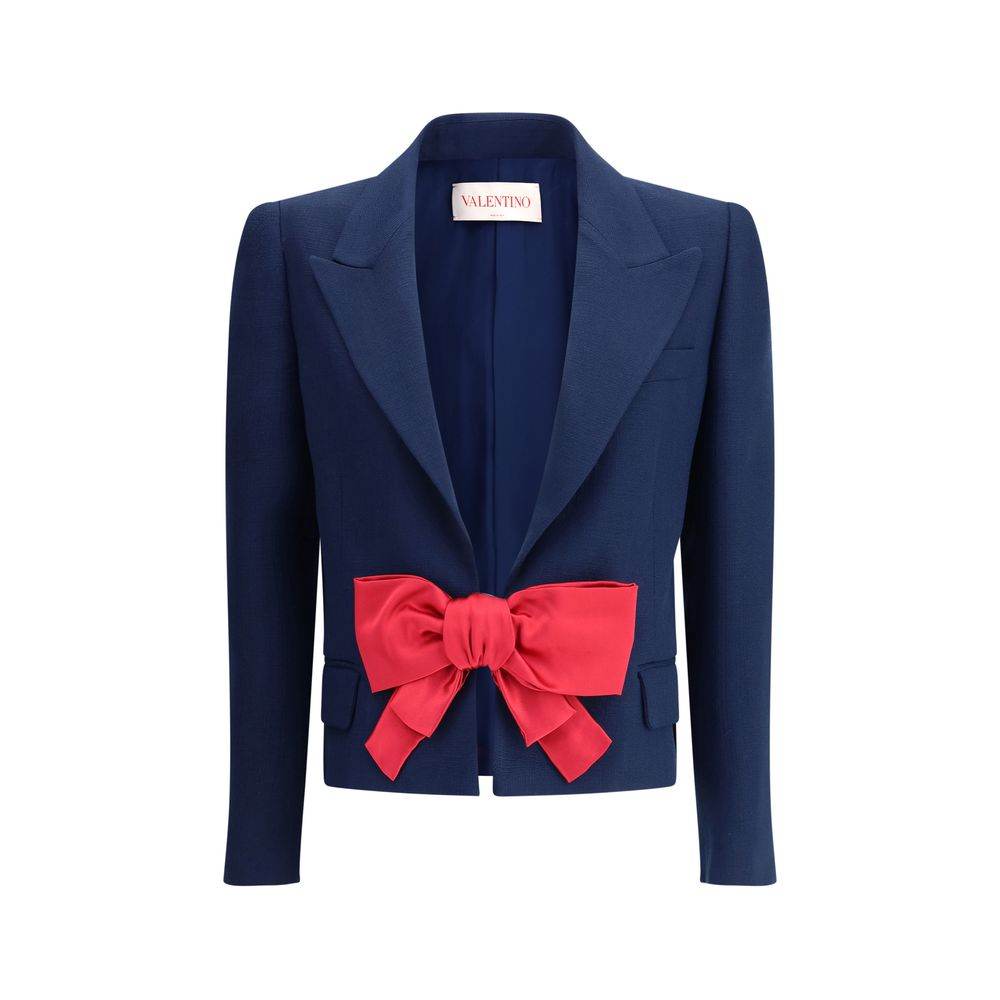 Valentino Single-breasted Blazer with bow - Hilstor
