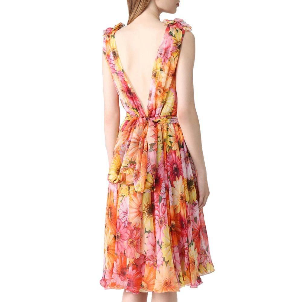 Dolce & Gabbana Multicolor Silk Dress - Hilstor