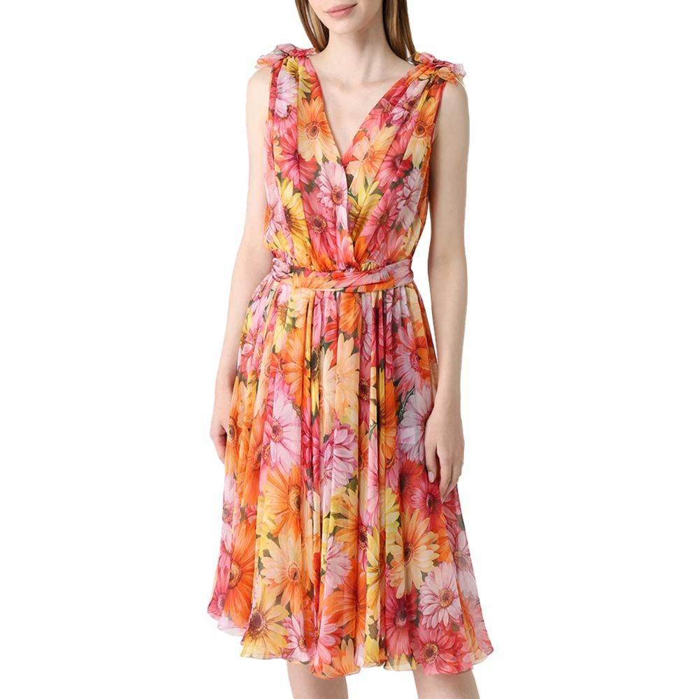 Dolce & Gabbana Multicolor Silk Dress - Hilstor