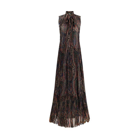 Saint Laurent Paisley long Dress - Hilstor