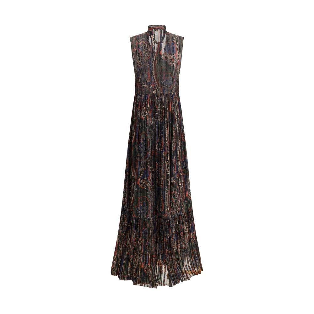 Saint Laurent Paisley long Dress - Hilstor