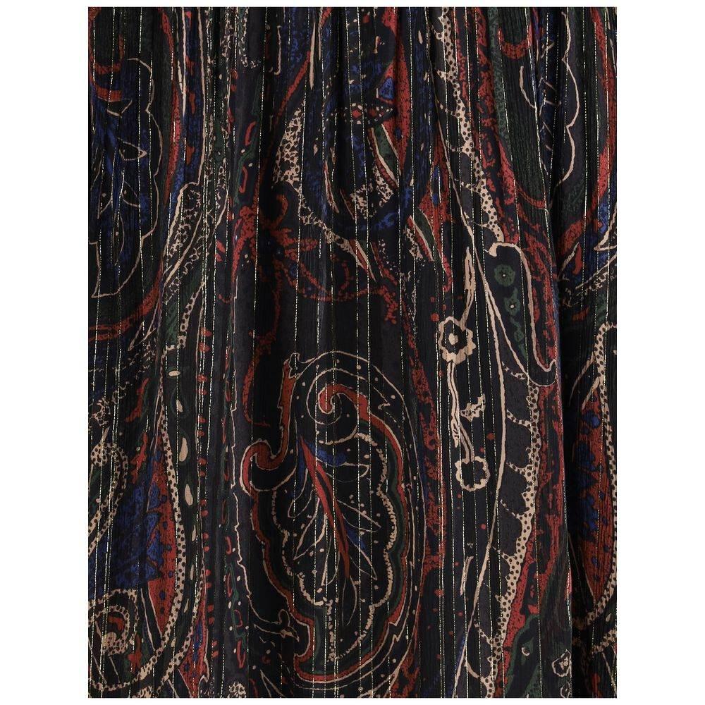 Saint Laurent Paisley long Dress - Hilstor