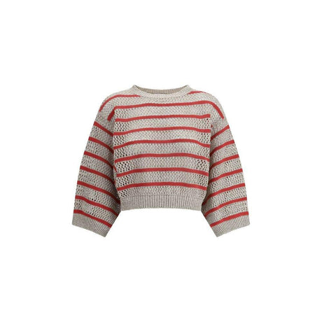 Brunello Cucinelli Sweater in perforated knit - Hilstor