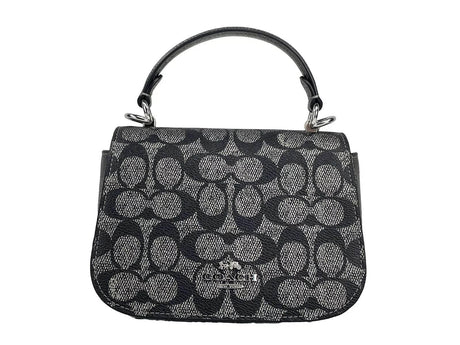 COACH Lysa Top Handle Bag Crossbody Gun Metal - Hilstor