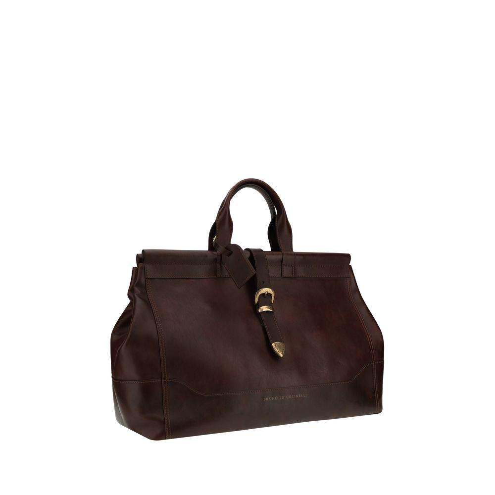 Brunello Cucinelli Leather Travel Bag - Hilstor