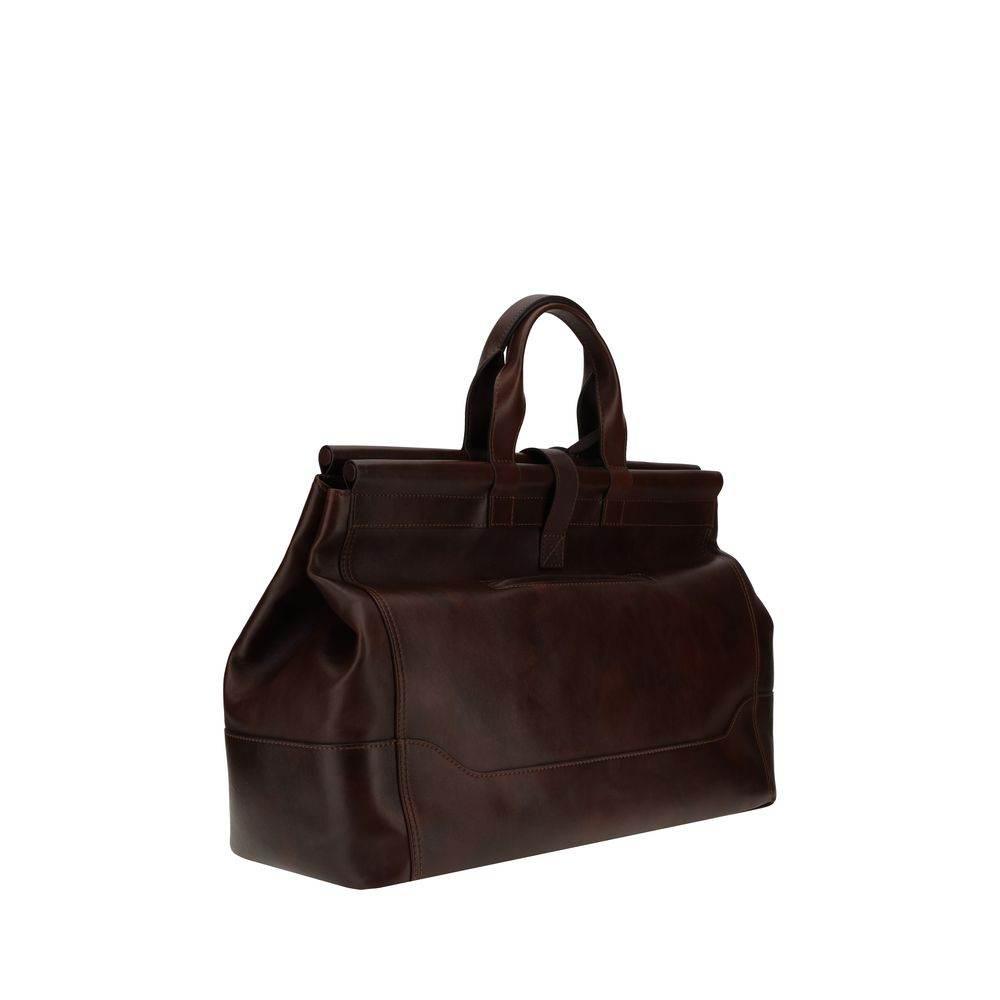Brunello Cucinelli Leather Travel Bag - Hilstor