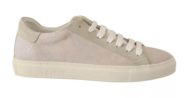 HIDE & JACK Off White Low Top Lace Up Sneakers Shoes - Hilstor