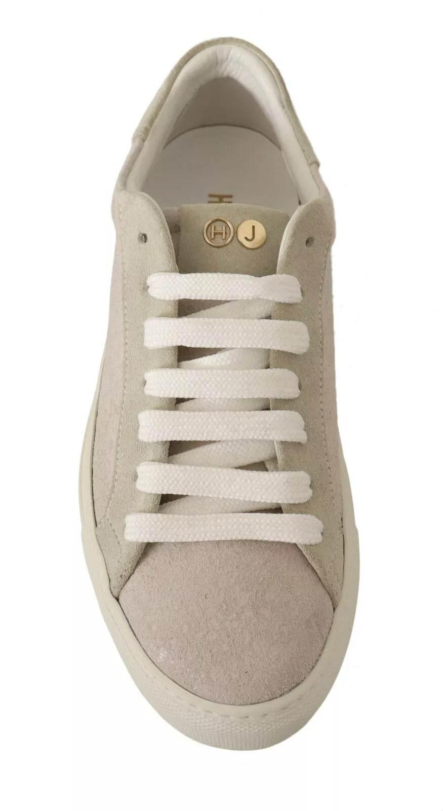 HIDE & JACK Off White Low Top Lace Up Sneakers Shoes - Hilstor