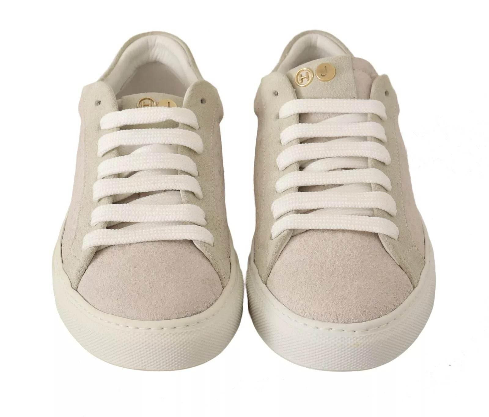 HIDE & JACK Off White Low Top Lace Up Sneakers Shoes - Hilstor