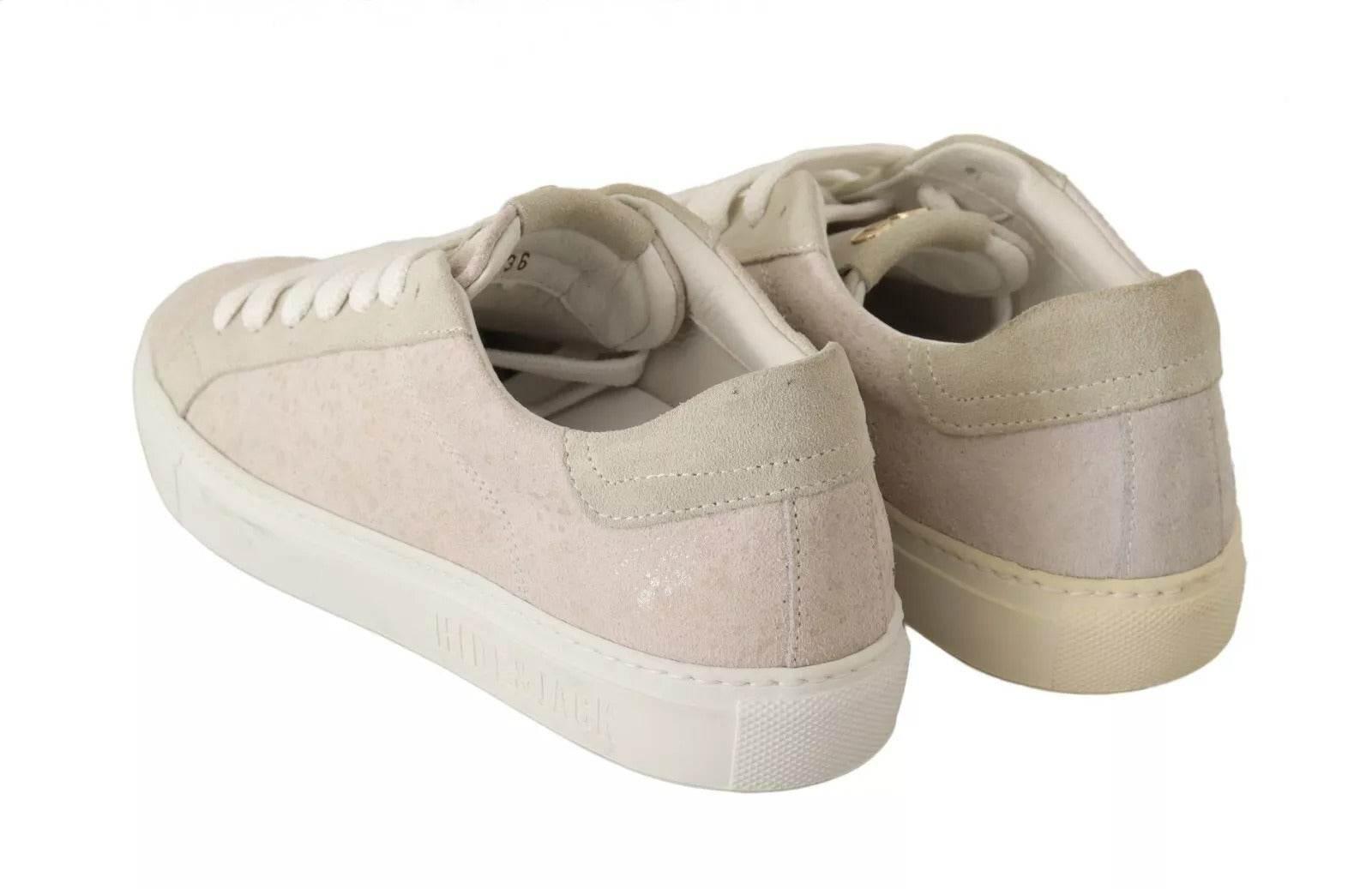 HIDE & JACK Off White Low Top Lace Up Sneakers Shoes - Hilstor