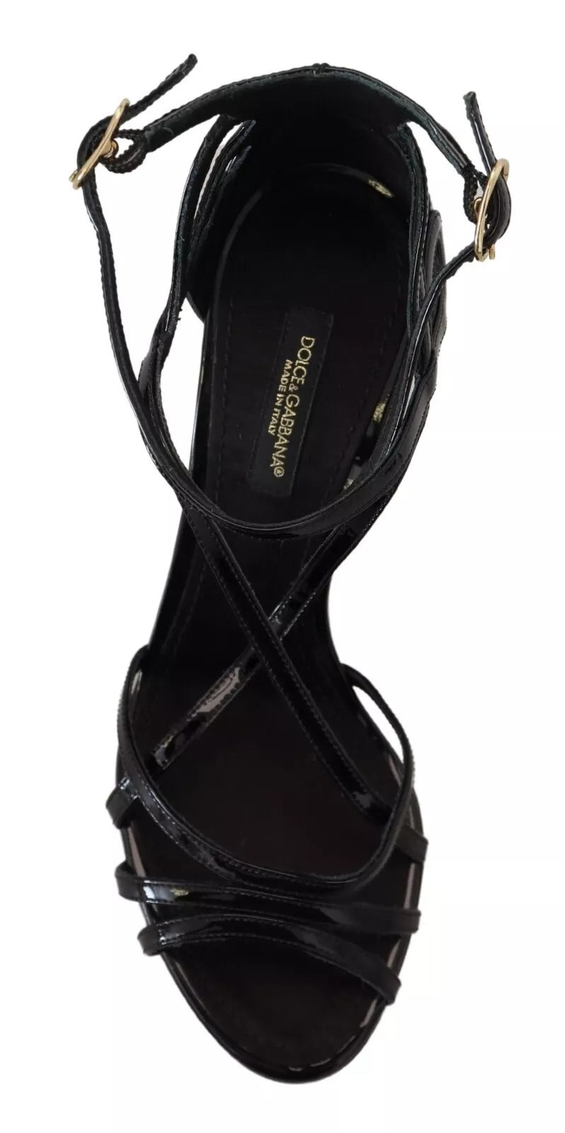 Dolce &amp; Gabbana sort læder stilethæle sandaler sko