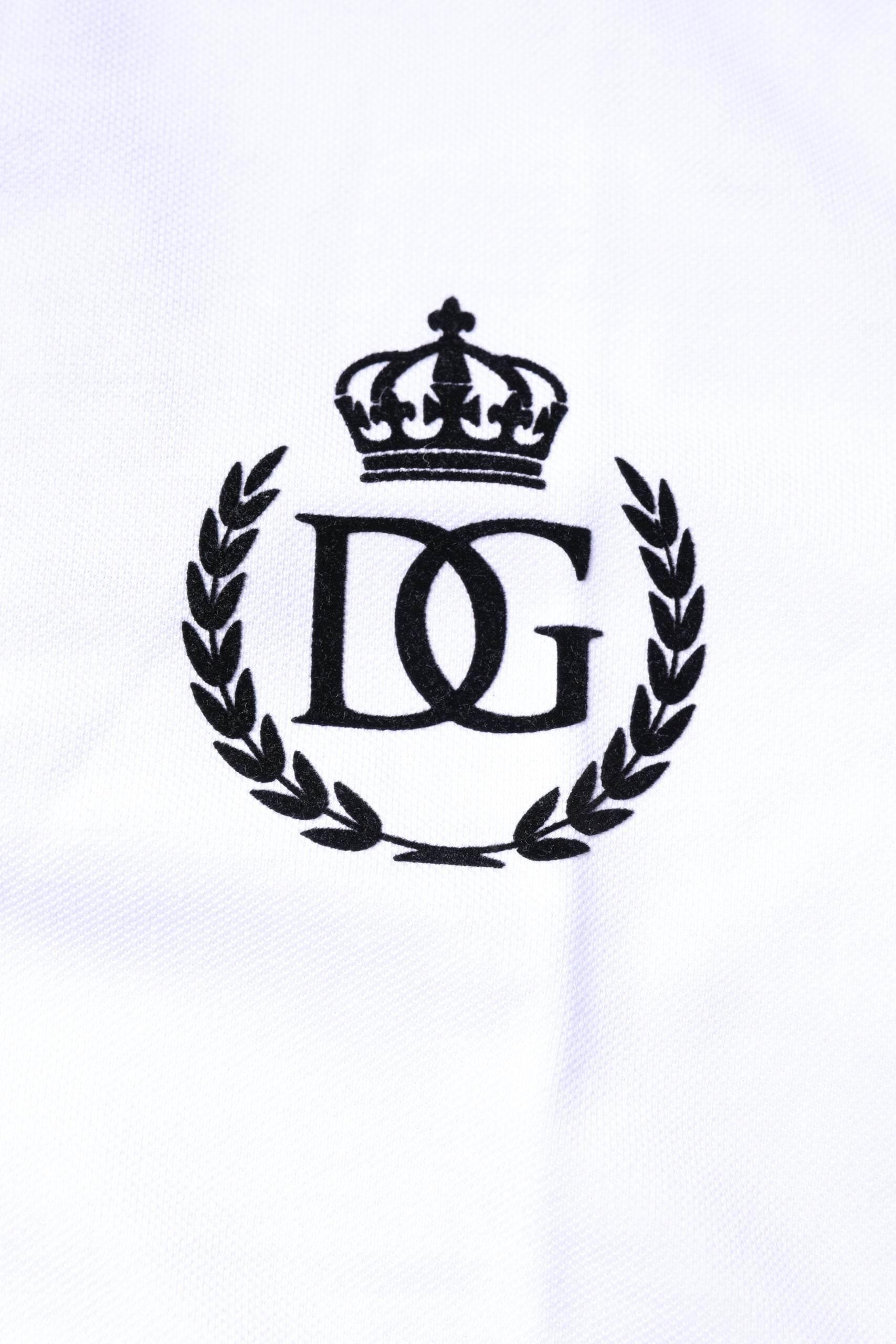 Dolce & Gabbana White Cotton Crown Collared Men Polo T-shirt - Hilstor