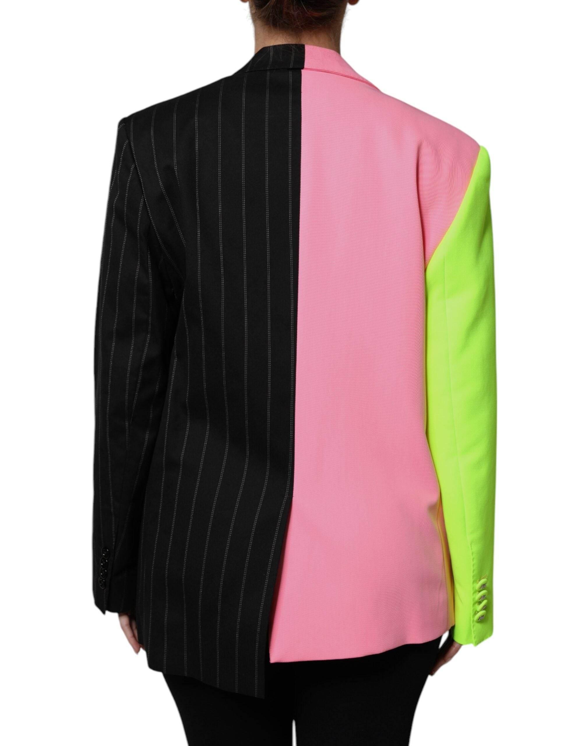 Dolce & Gabbana Multicolor Patchwork Embellished Coat Jacket - Hilstor