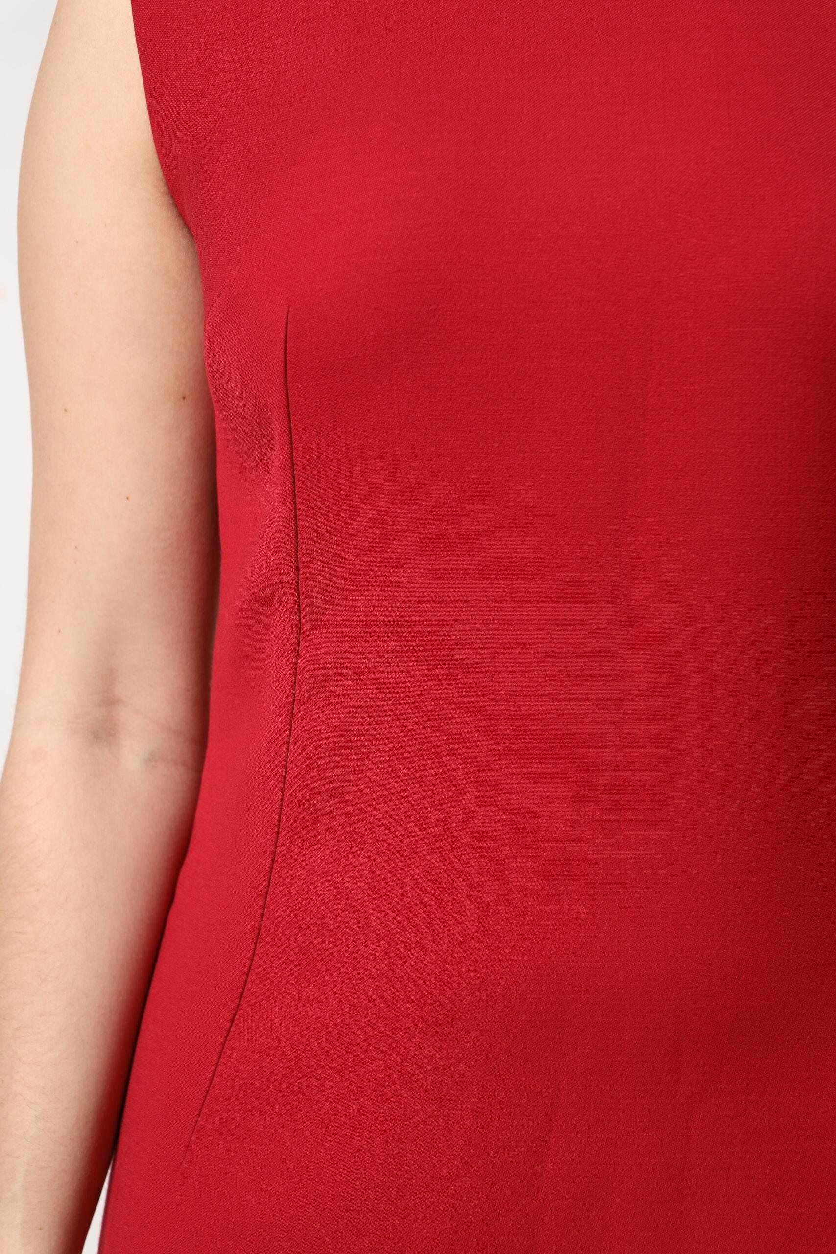 Dolce & Gabbana Red Wool Sleeveless Knee Length A-line Dress - Hilstor