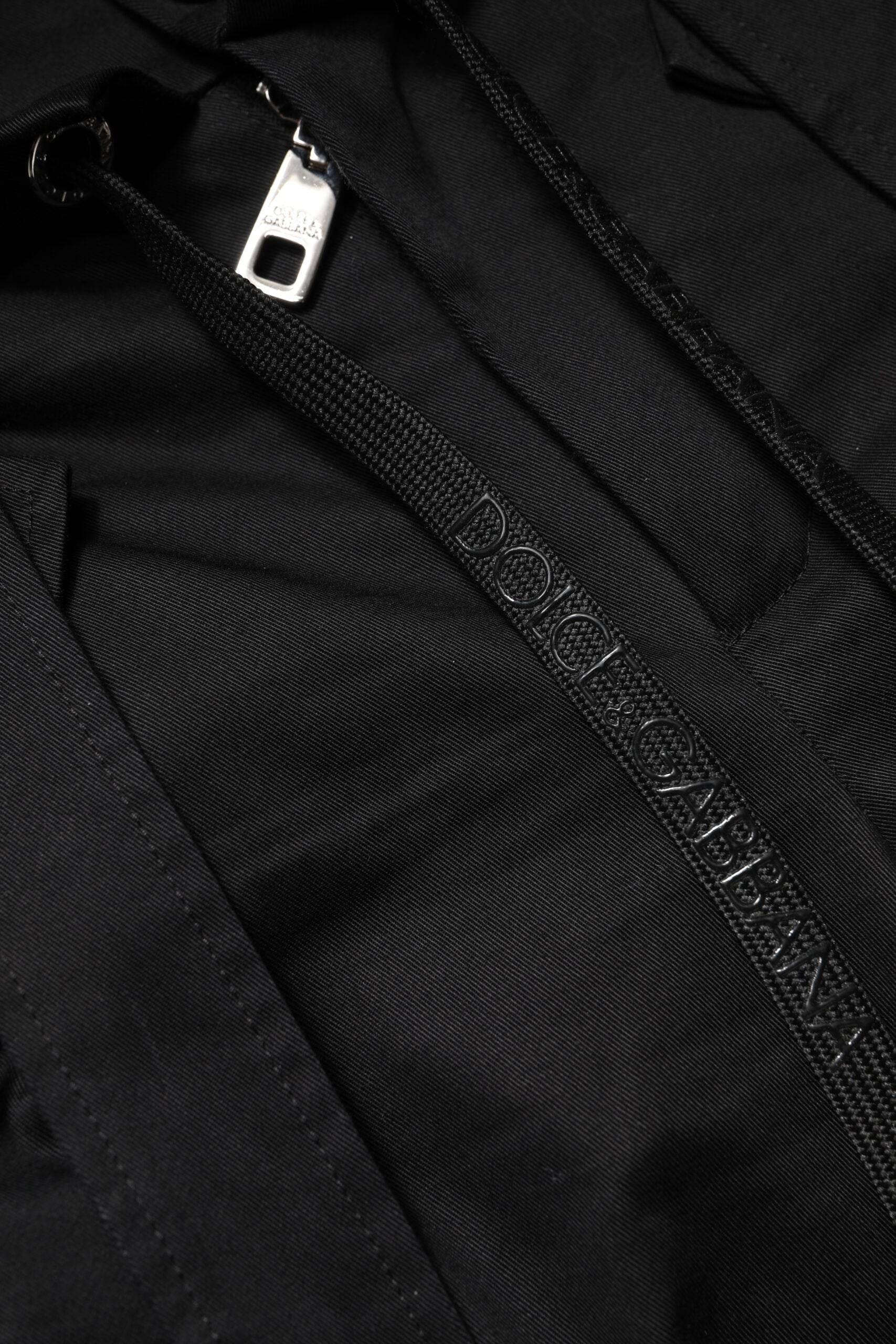 Dolce & Gabbana Black Cotton High Waist Cargo Pants - Hilstor