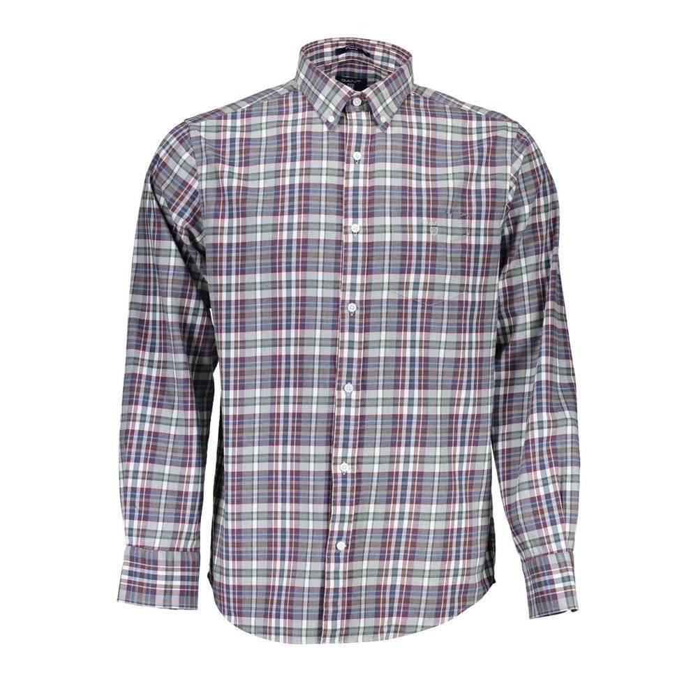 Gant Blue Cotton Men Shirt - Hilstor
