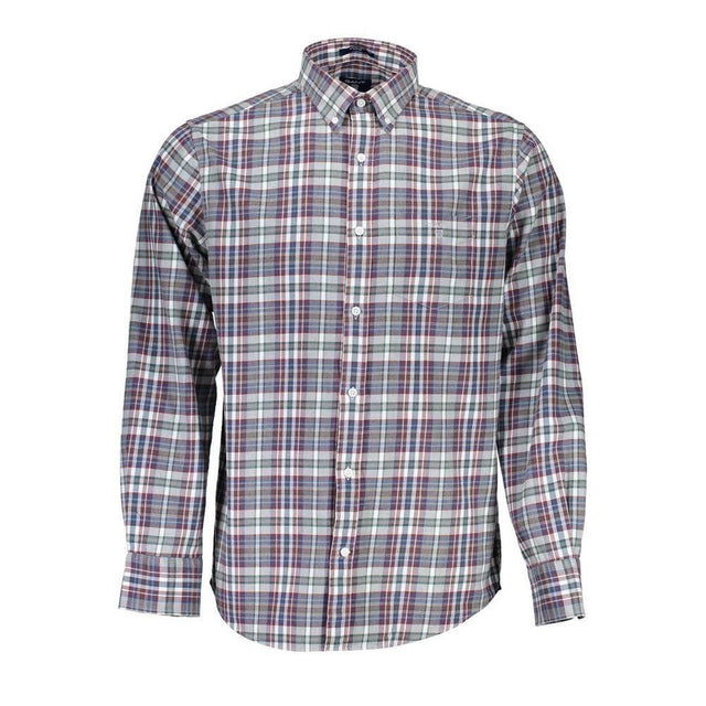 Gant Blue Cotton Men Shirt - Hilstor
