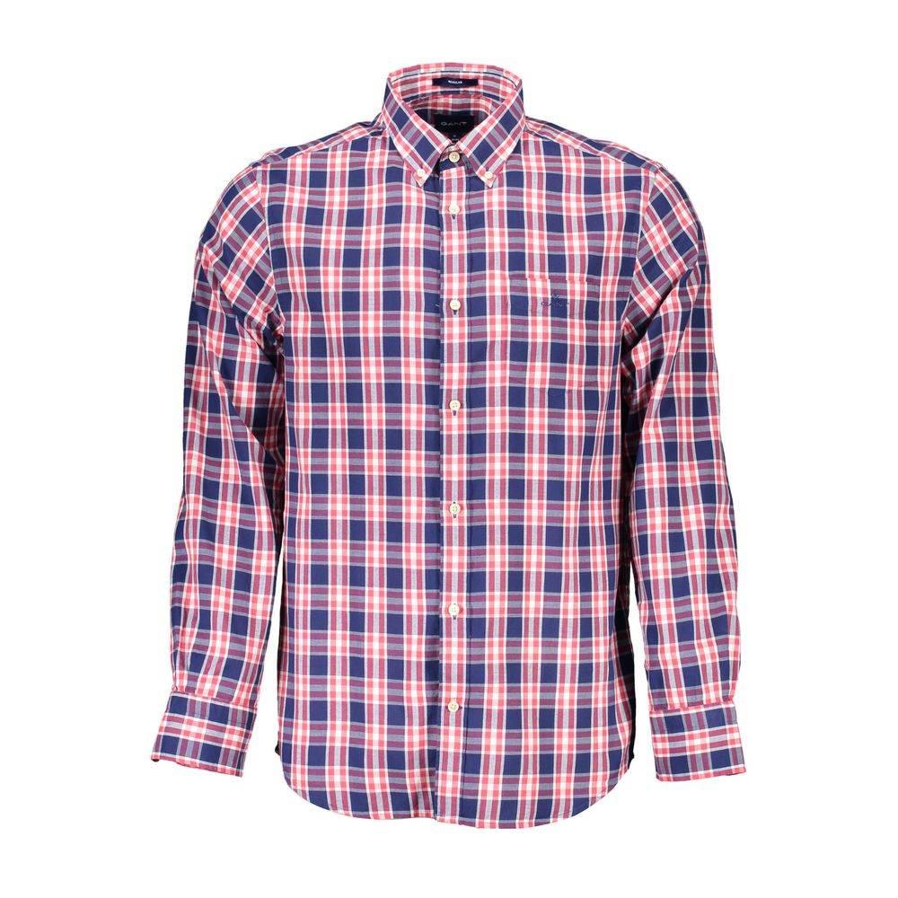 Gant Blue Cotton Men Shirt - Hilstor