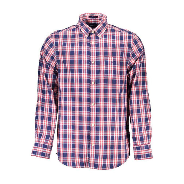 Gant Blue Cotton Men Shirt - Hilstor